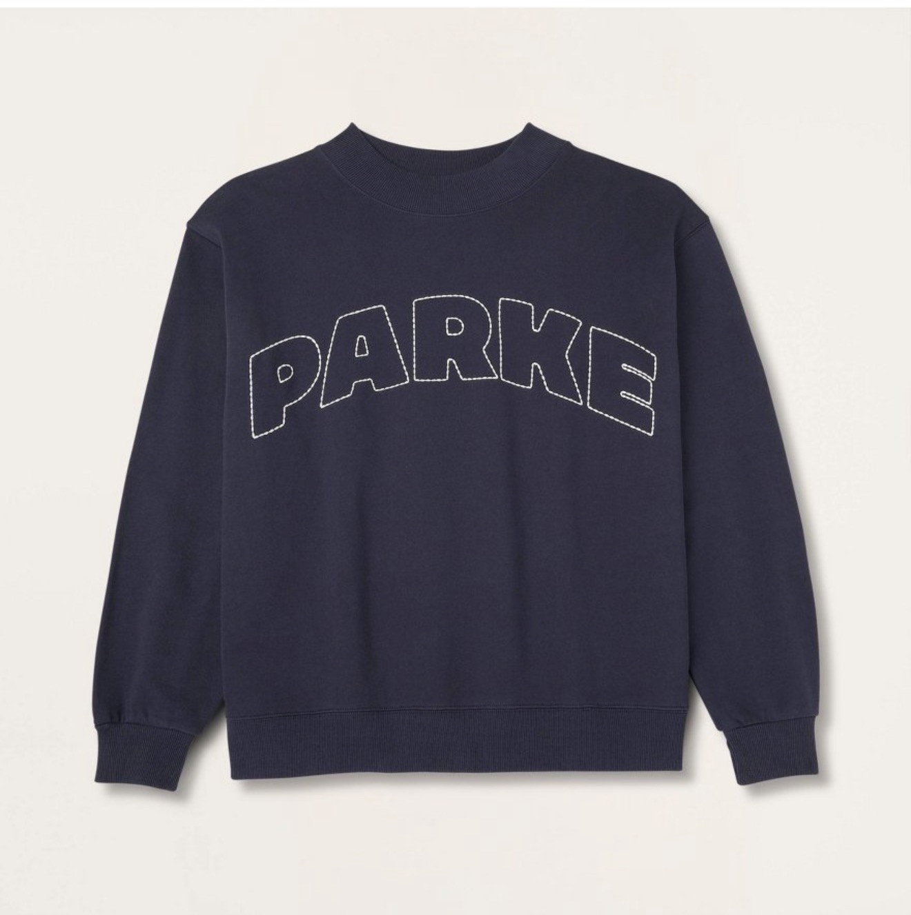Parke x Target - Navy Blue Mockneck Pullover Sweatshirt Women L/XL Sweatshirt