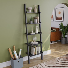 Ladder Shelving Bookcase 3 4 5 Tier Display Storage Shelf Unit Stand Wall Rack