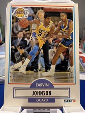 1990-91 Fleer #93 Earvin Johnson Los Angeles Lakers Magic Johnson