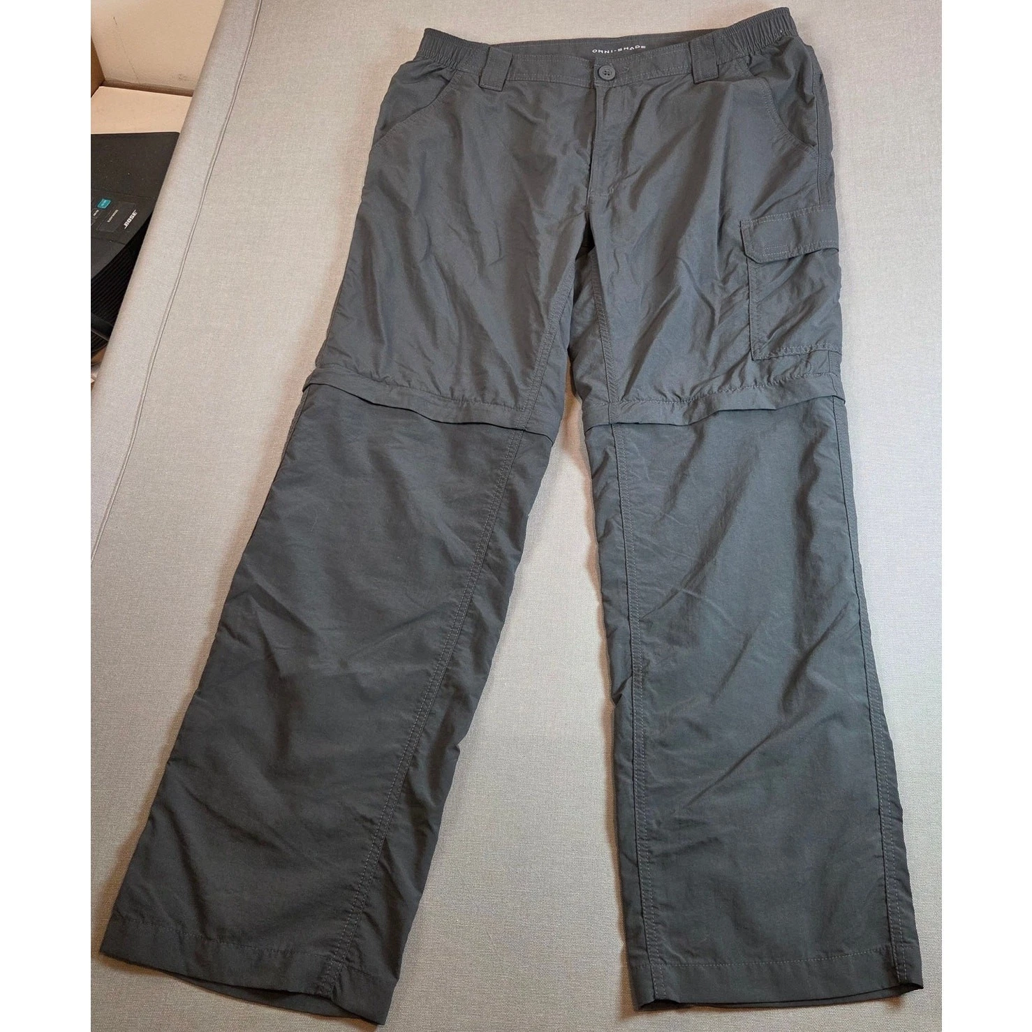 Columbia Omni-Shade Tactel Nylon Hiking Pants Men’s 36x30 Gray UPF Outdoor