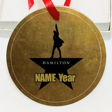 Personalized Hamilton The Musical GLASS Ornament Custom Gift 1