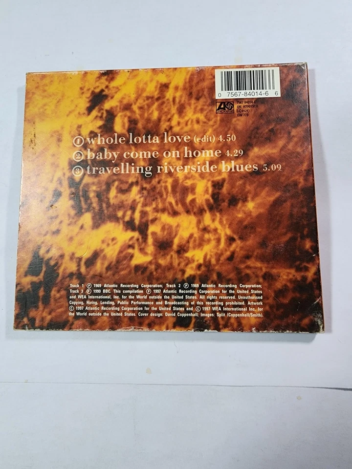 Led Zeppelin,Whole Lotta Love/Baby Come on Home VG++ CD73 Foto 2 de 2