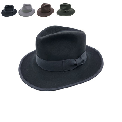 100 % Wollfilz Fedora Hut - Premium Handarbeit knautschbar Fedora für Männer & Frauen