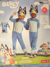 Bluey Kids Halloween Costume Toddler 12-18 Months Jumpsuit Headpiece Disguise
