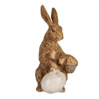 Clayre & Eef 6PR5009 Deko-Kaninchen Braun 9X7X14 Cm
