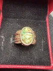 Sterling Silver 925 Abalone Shell Ring Size 8 Vintage 7.5g