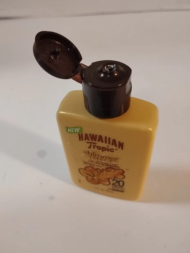 Loción efecto brillo tropical hawaiano protector solar minerales de mica 2 fl. oz VIAJES  Foto 3 de 4