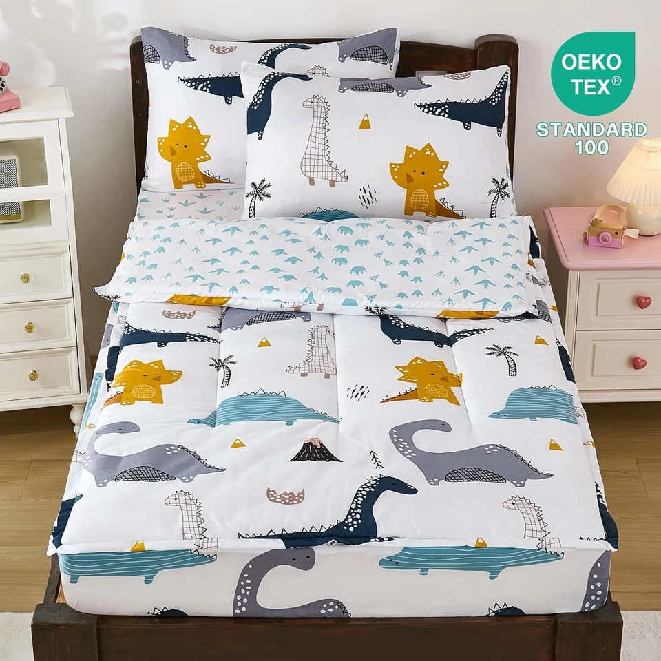 DJY Zipper Bedding Set Twin, Dinosaur Bedding Sets for Boys, Kids Comforter Set - Image 2 of 4