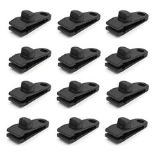 12pcs Heavy Duty Tarp Clips with Lock Grip - Windproof Tent Clamps for Campin...