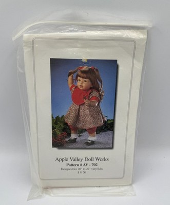 Apple Valley Doll Works AV-702 Doll Dress Pattern 20-22'' Vinyl Kits Uncut