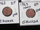 9 EF Small Cents From Canada 3-1963,3-1965,3-1967 — photo 5