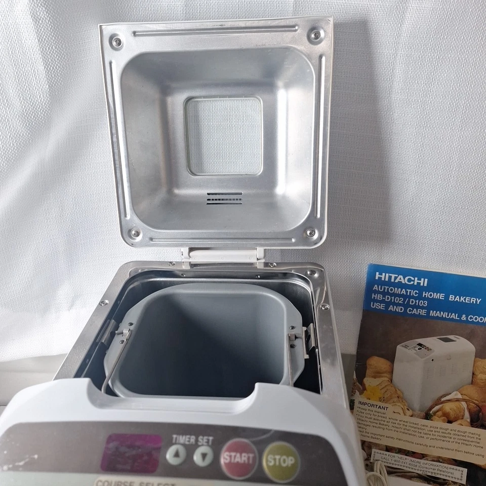 Máquina automática para hacer pan para panadería en casa Hitachi HB-D102 con manual, libro de cocina Foto 4 de 4