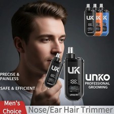 USB Rechargeable Nose Ear Hair Trimmer Men Digital Display Type-C Waterproof New