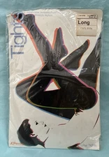 Vintage JCPenney Seamless Tights Run Resistant Size Long Stretch Nylon Brown