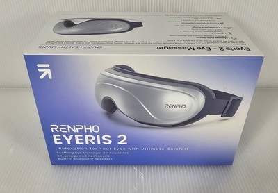 New RENPHO Eyeris 2, Eye Massager + Vibration + Heat + Bluetooth Speakers