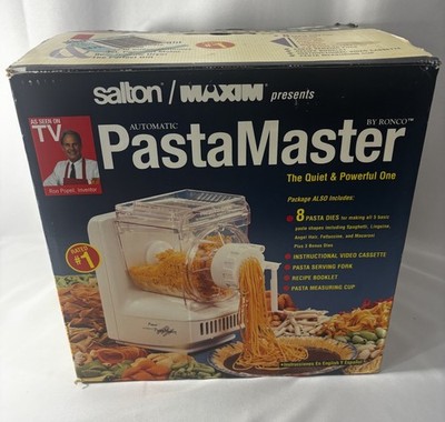 Salton 1994 Automatic Pasta master Spaghetti Sausage 8 Dies Maker Machine