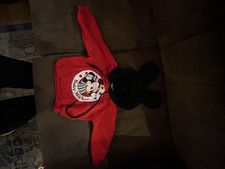 Rare Vintage 1984 Disney Baby Mickey Hooded Sweatshirt w/ Ears Infant 6 Months