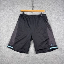 Vintage Nike Air Jordan Shorts Mens Large L Black Carolina Blue Jumpman Mesh