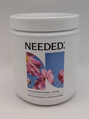Needed. Vanilla Multivitamin Prenatal Multi Powder 10.37oz (294g) 04/2027 NEW