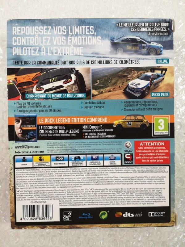 Ps4 Dirt Rally Legend Edition Fr, photo 2 sur 5