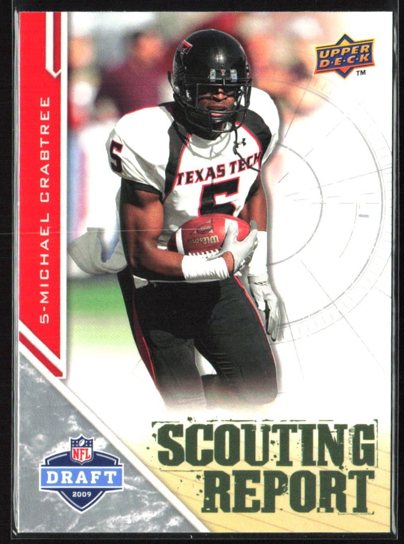 2009 Upper Deck Draft Edition #204 Michael Crabtree Scouting Report RC