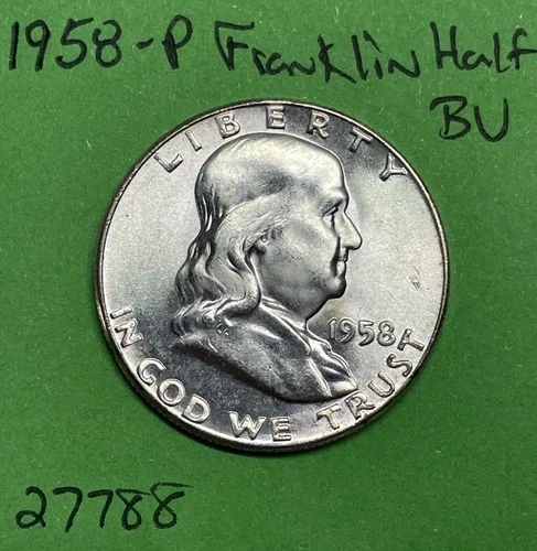 1958 Franklin Half Dollar 50c BU Brilliant Uncirculated