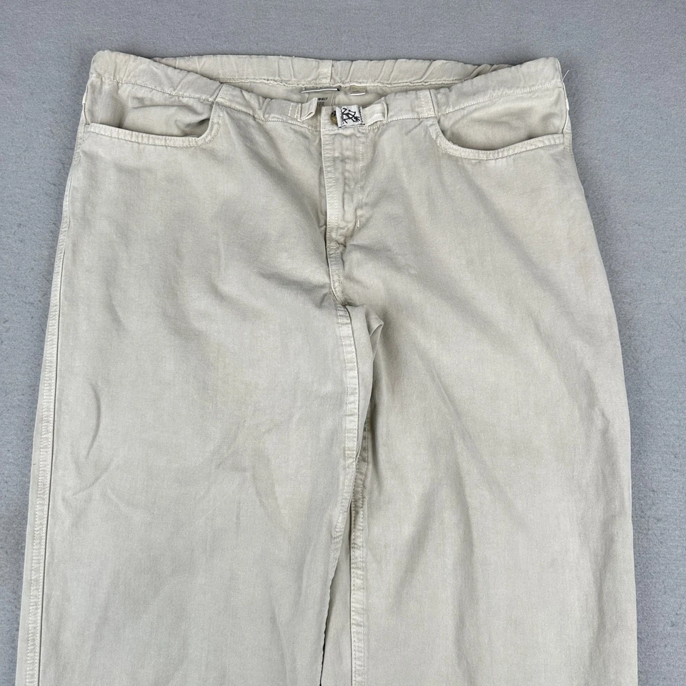 Vintage Gramicci Pants Womens 14 Beige Belted G Freedom Hiking Wide Leg USA 90s — 第 2/4 张图片