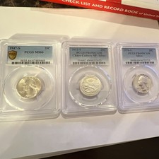 PCGS Silver Quarters 1947-S MS66, 1976-S PR69DCAM, 2012-S PR69DCAM
