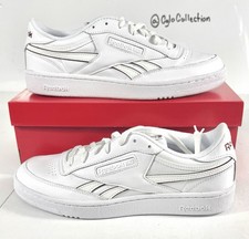 Reebok Club C Revenge Unisex Tennis Shoes White Maroon Beige Size 11.5