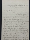 1861 Important Civil War Date Letter General PGT Beauregard to Virginia Minister
