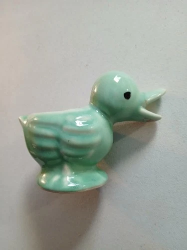 Antique Vintage McCoy Aqua Blue Duck Pottery Planter