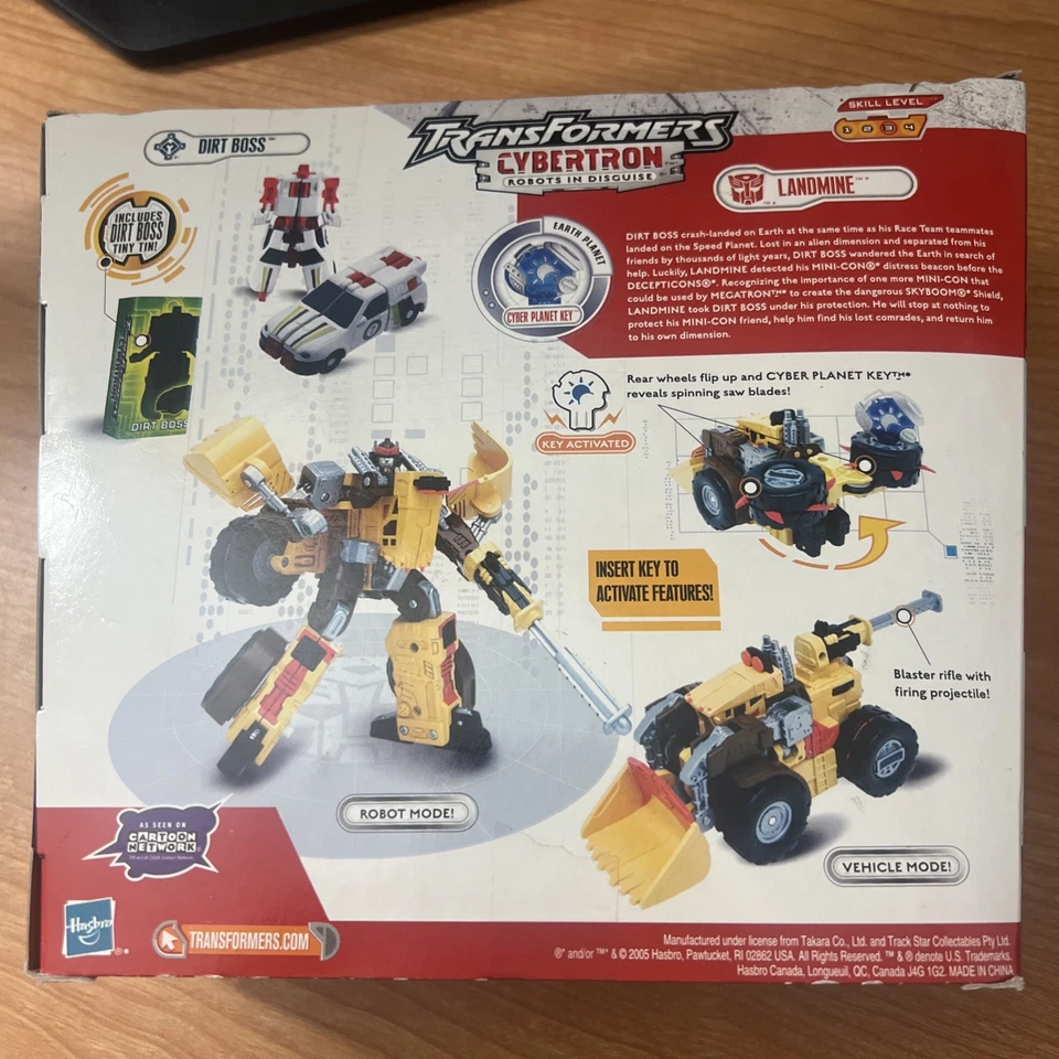 Transformers Cybertron Robôs Disfarçados Mina Terrestre com Chefe Sujo IMPERDÍVEL NOVO EM FOLHA - Imagem 2 de 3
