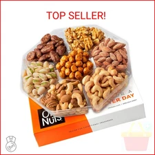 Oh! Nuts 7 Variety Nuts Gift Basket - Healthy Food Assorted Nuts Gifts Baskets -