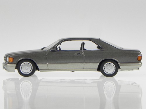Mercedes C126 500 SEC anthrazit gris coche en miniatura 56213 AutoArt 1/43 - Imagen 2 de 6
