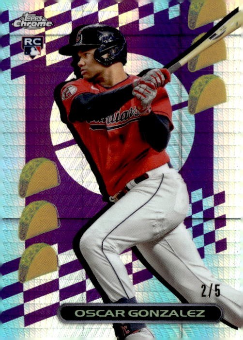 2023 Topps Chrome - Oscar Gonzalez #207 Taco Fractor /5 Rare!