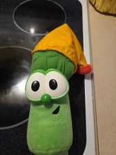 Vintage 1999 Veggie Tales Jr. Asparagus Plush Lighted/Sings Fisher Price Toy.