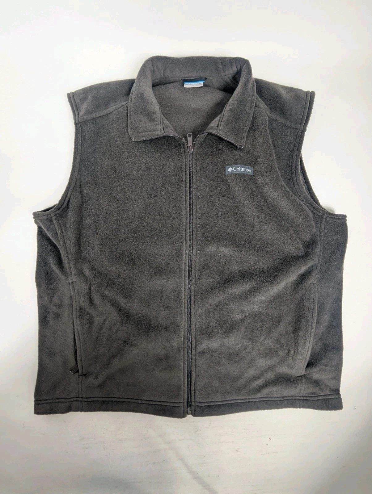 Columbia Steens Mountain Fleece Vest Men’s XL Charcoal Gray Full Zip