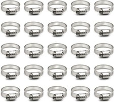 Hose Clamp, 1 Inch Stainless Steel Worm Gear fuel line hose clamps, 1929mm 25...