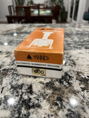 Vintage Tannco  Automatic Number Stamp Numbering Stamp - With Box  