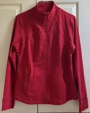 LN! LULULEMON sz 18 DEFINE Jacket DARK RED Fu...
