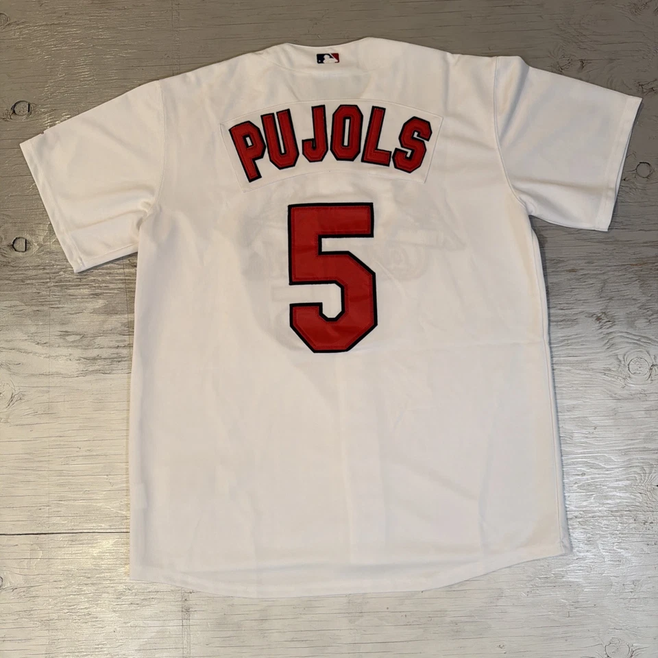 Vintage MLB Majestic St. Louis Cardinals #5 Albert Pujols Sewn Jersey Sz 48 - Image 2 of 4