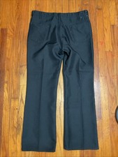 Vintage Levi's Polyester Slacks Pants Black Gold Tab 38x32 Made In USA 882