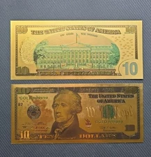 2009 $10 Hamilton 24K Gold Foil Certificate