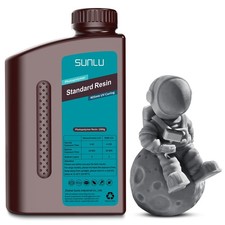 SUNLU 3D Printer Resin 1kg, Fast Curing Standard M-1000g, 1000g-dark Grey