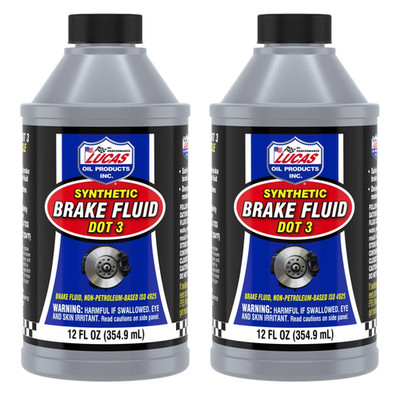 2X LUCAS OIL 10825 SYNTHETISCHE BREMSFLÜSSIGKEIT DOT 3 355ML FMVSS 116 SAE J1703