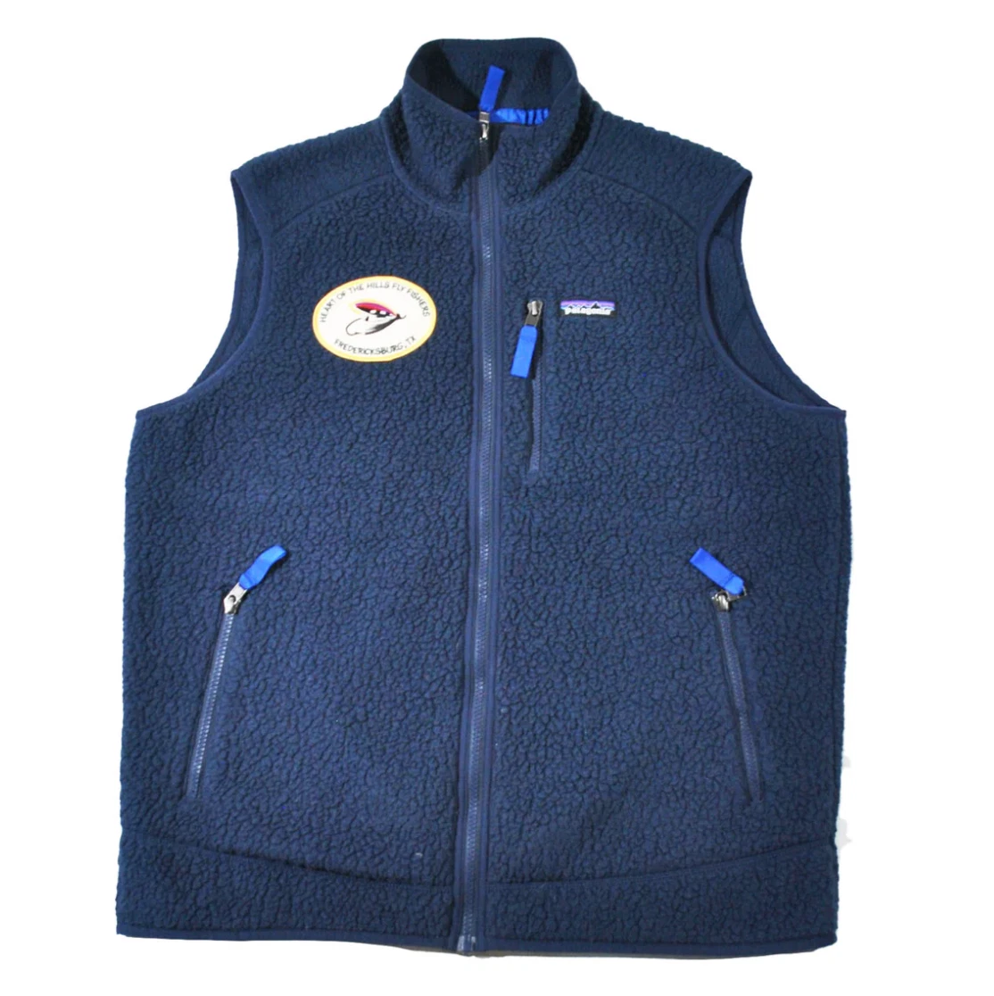 Patagonia Fly Fishing Fredericksburg Texas Pile Fleece Vest Mens Size Large