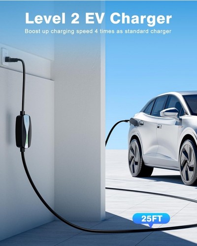 Level 1/2 EV Charger, 16Amp Electric Car Charger Portable EV Charger 25FT Cable - Picture 9 of 13