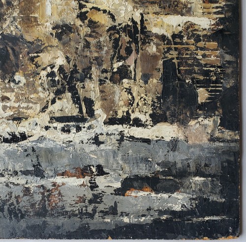 Cuadro óleo informal muro abstracto Otfried Mahnke firmado - Imagen 4 de 12