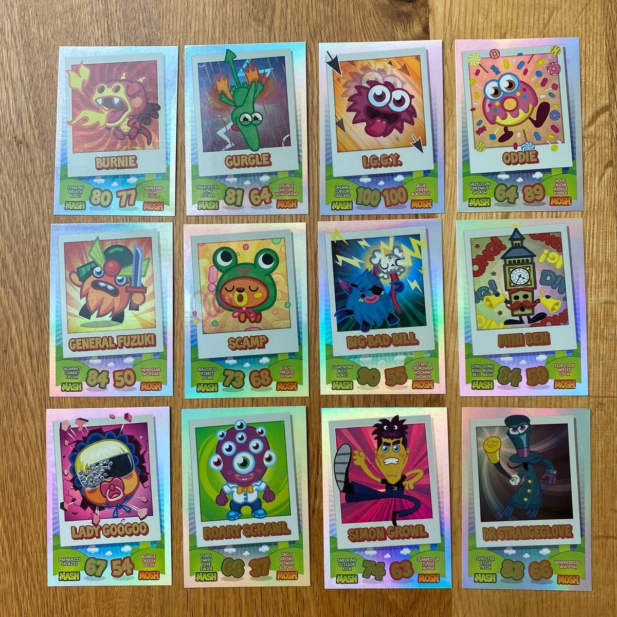 CHOICE OF 12 RAINBOW FOIL SERIES 1 MOSHI MONSTERS MASH UP CHOICE OF 12 RAINBOW FOIL SERIES 1 MOSHI MONSTERS MASH UP