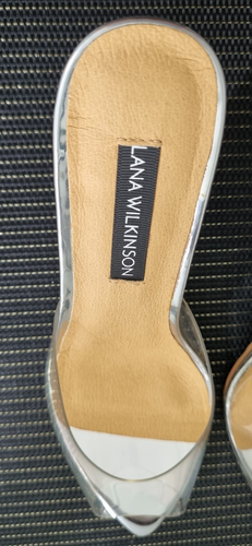 LANA WILKINSON Silver & PVC clear slip on pumps Size 38.5 Brand new without box - Picture 11 of 11